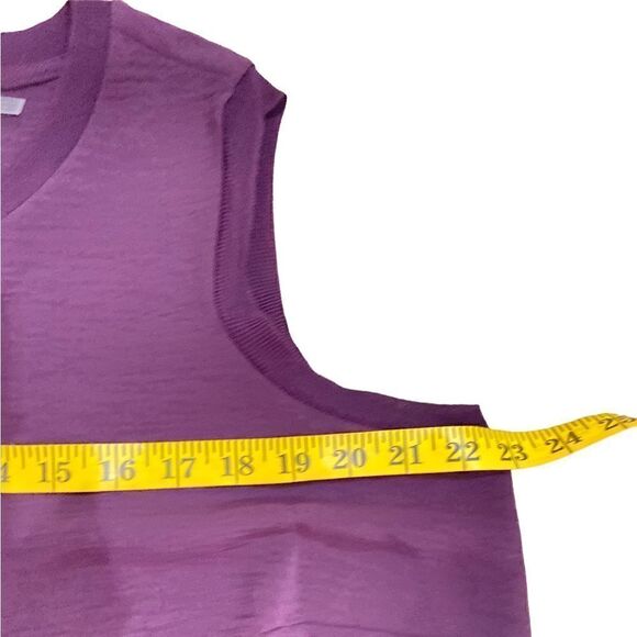 Calvin Klein sleeveless textured tank top in deep purple ribbed neckline size ox - Picture 9 of 12